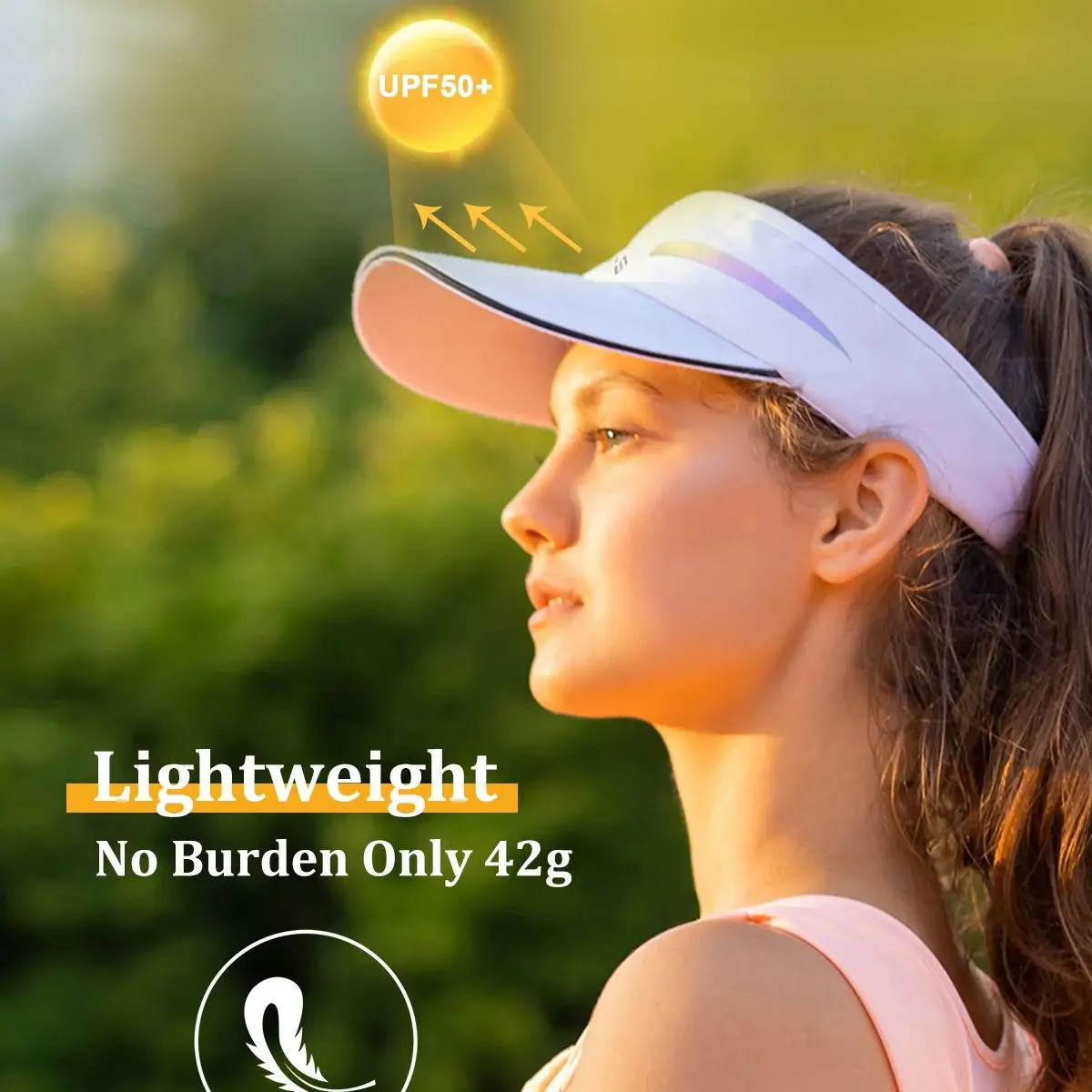 Gorras de verano WRLES para correr, transpirables, con protección UV, para ciclismo, senderismo, playa, tenis, con visera vacía, WRS-MZB30 - Imagen 5