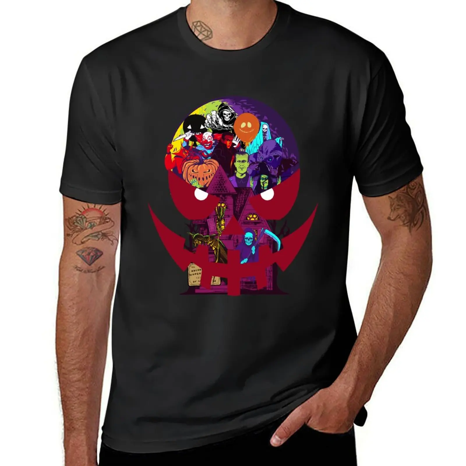 

halloween is loading T-shirt blacks korean fashion T-shirt men