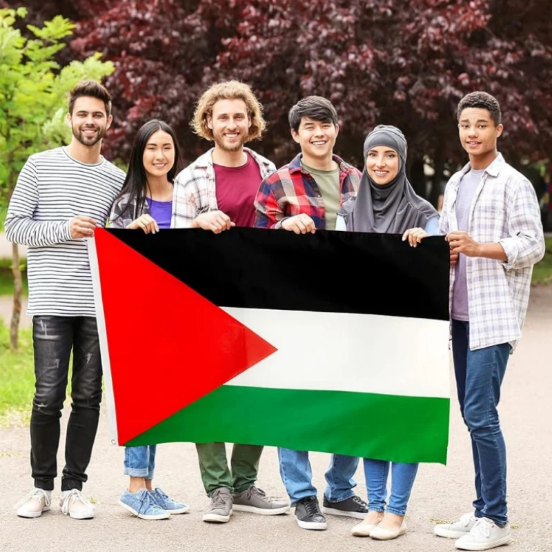 

Palestine Flag Flying Polyester Premium Fade Resistant Flag For Brass Grommet Decoration Multiple Size Styles Available Portable