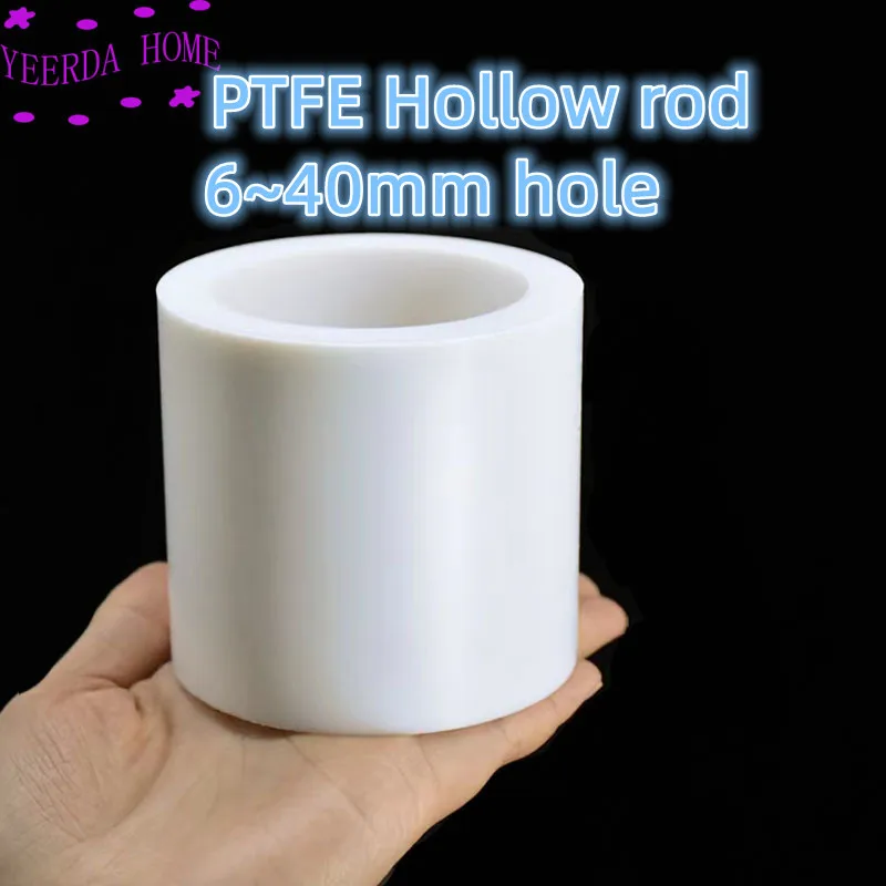 큰 구멍 크기 흰색 폴리테트라 플루오르 중공 로드, 환경 친화적인 무독성 DIY PTFE 슬리브 바