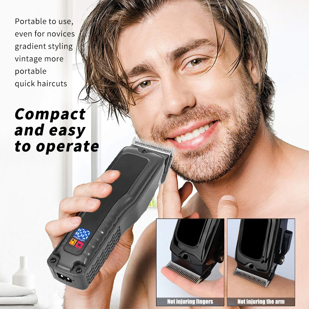 WAIKIL professional men's electric hair clipper Multi functional sculpting machine USB charging high-power cordless trimmer 4