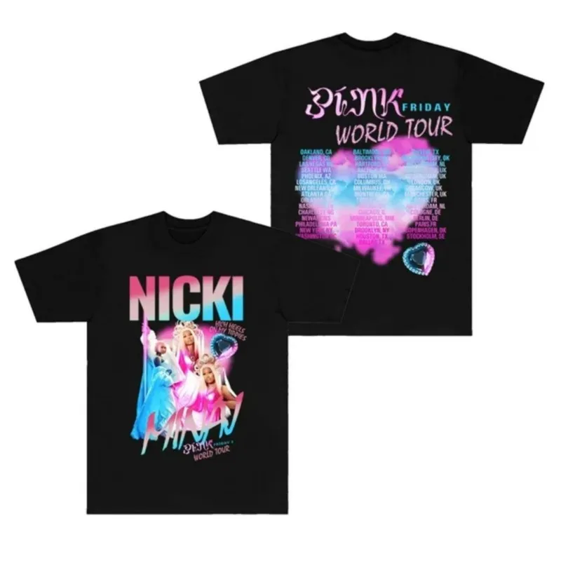 

Nicki Minaj GAG City World Tour T-Shirt Pink Friday 2 Merch Summer For Women/Men Unisex O-neck Short Sleeve Tshirt