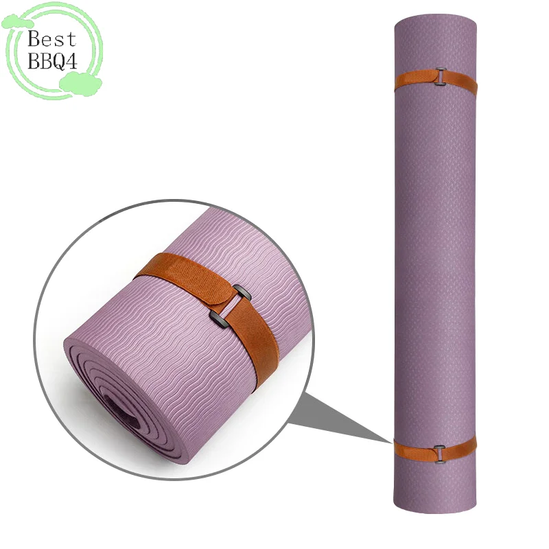 Adjustable Non-Slip Yoga Mat Strap with Fastener - Durable Exercise Storage Cord