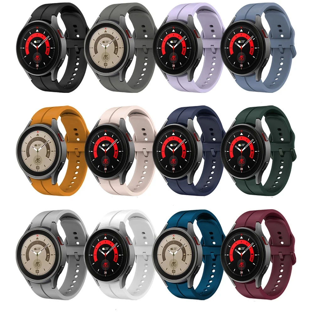 Band For Samsung Galaxy Watch 5 pro 45mm 6 classic accessories Silicone Sport Bracelet correa Galaxy Watch 4 5 6 44mm 40mm strap