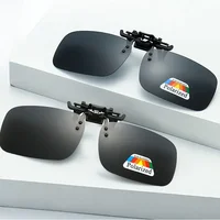 Polarized Clip Sunglasses 2Pcs Set Myopia Glasses Clip Driver Fishing Night Vision Myopia Clipon Sun Shading Eyeglasses 2