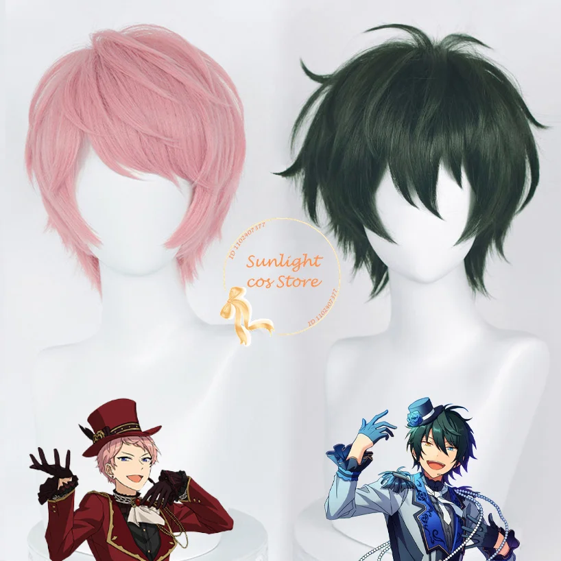 

Парик для косплея ES Cosplay Kagehira Mika Itsuki Shu, термостойкий из коротких синтетических волос, с шапочкой для ролевых игр, 30 см