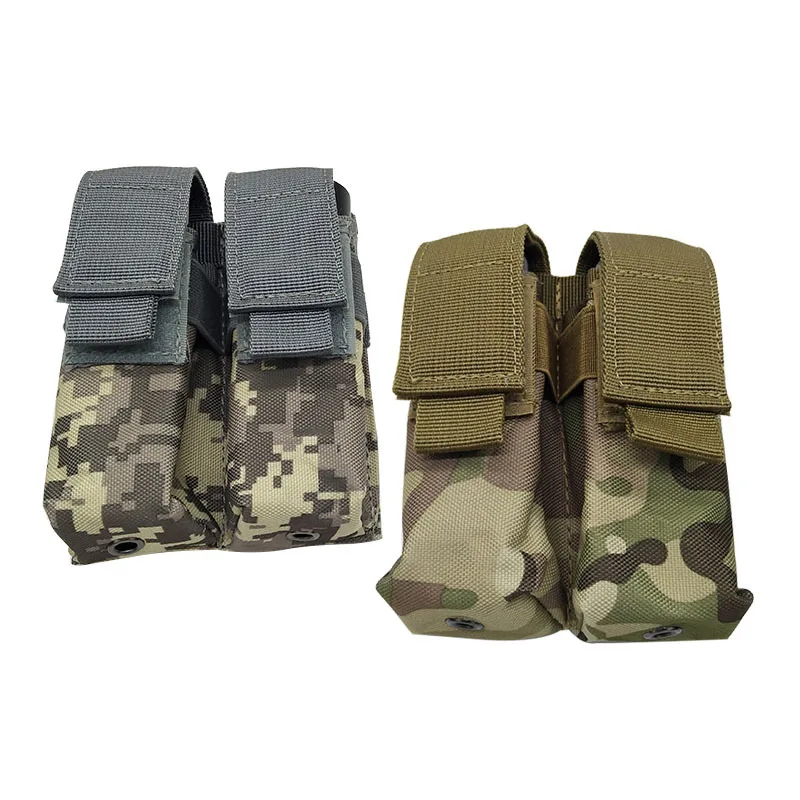 Description Picture 3 of itemMolle Double 9mm Magazine Pouch Flashlight Holder EDC Tool Waist Bag Hunting Accessories Vest Pouches Ammo Mag Holster Bags