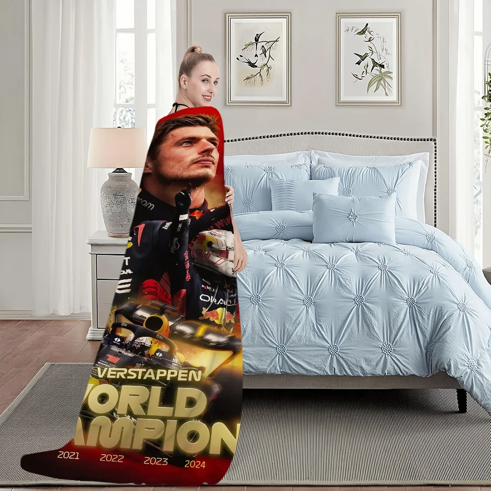 Popular Drivers M-Max-Emilian V-Verstappen Blanket Soft Plush Nap Sofa rug for Living Room Bedroom Home Travel Kid Gifts 5
