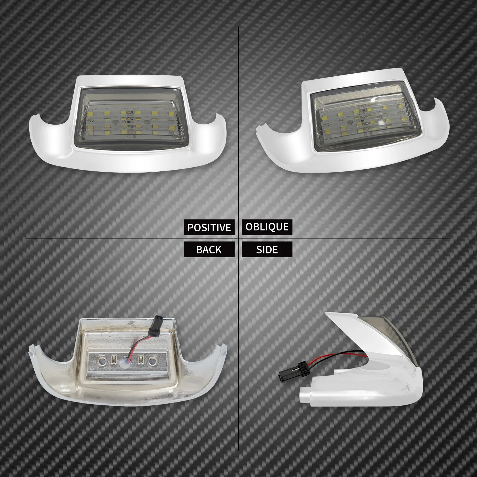 Kit Luci LED Cromate Per Parafango Anteriore E Posteriore Per Harley Electra Glide Road Glide King (1980-2013) - 5