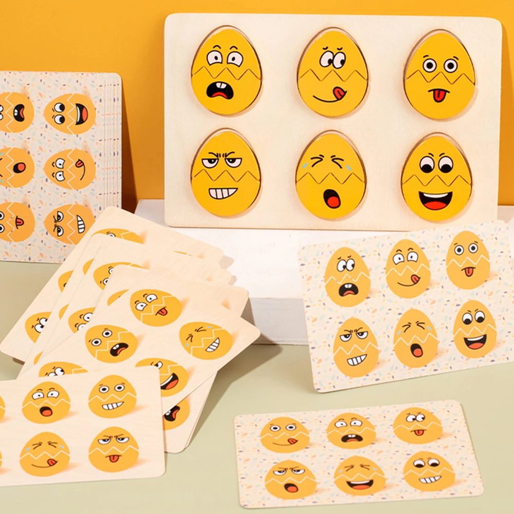 얼굴 표정 달걀 나무 부활절 달걀 여러 게임 모드 몬테소리 장난감 재미있는 달걀 모양 장난감 어린이를 위한 조기 교육 어린이