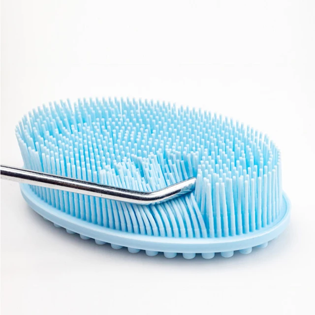 Exfoliating Sponge Dead Body Scrubber Skin Head Washing Brush Comb Silicone Bristle Bath Brush Scalp Massager Bath Tool Hygienic 6