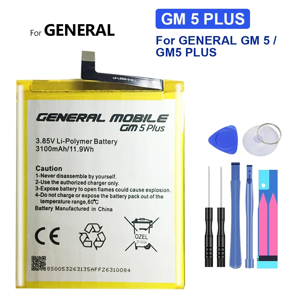 

Replacement Battery for GENERAL GM 5 GM5 PLUS, 3100mAh, Track Code