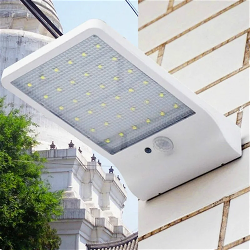 Reswat 36/48W LED outdoor induction solar light PIR motion sensor IP65 waterproof garden courtyard wall convenient installation