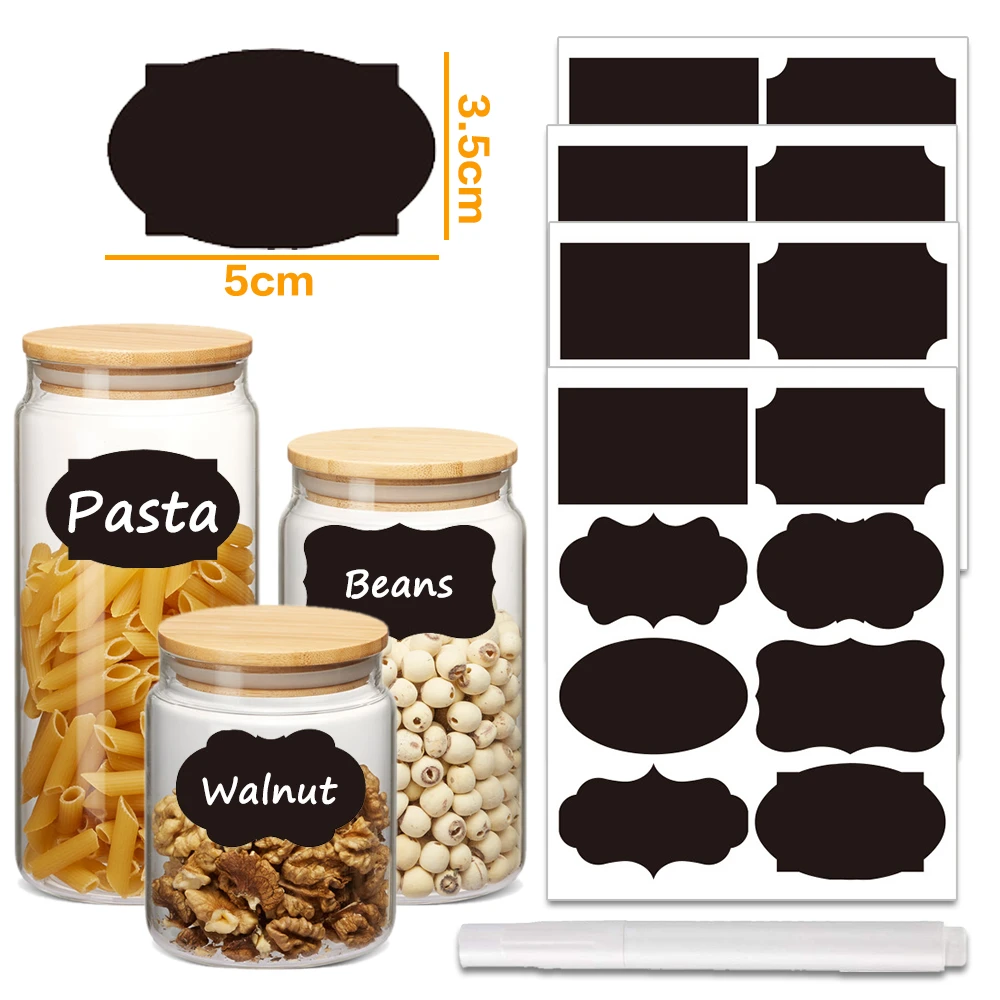 Erasable Chalkboard Labels Sticker Waterproof Blackboard Sticker Craft