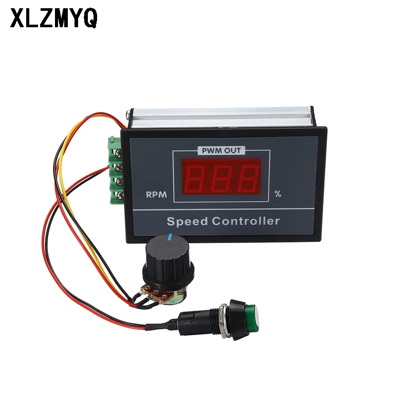 DC 6‑60V PWM DC Motor Speed Controller 12V 24V 36V 48V 30A Start Stop Switch Speed Controller Motor Governor Regulator