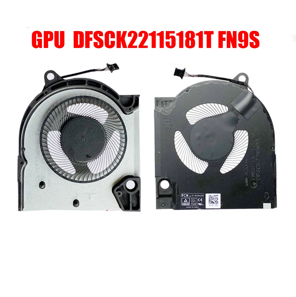 Laptop Fan For DELL G15 5510 5511 5515 RTX3050 RTX3060 DFSCK22105182Q FN9R DFSCK22115181T FN9S DC12V 1A A Pair