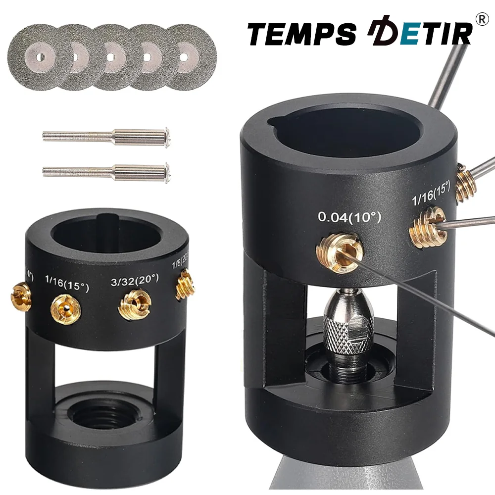 Tungsten Electrode Sharpener Grinder With 5 Wheels - Fits 3/4-12 Thread Rotary Tools