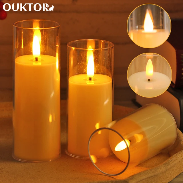 Láng Nélküli Led -Gyertya Világos Elektronikus Tea Lige Glege Gyertya Villogó Wick Night Light Otthoni Party Karácsonyi Szoba Dekoráció