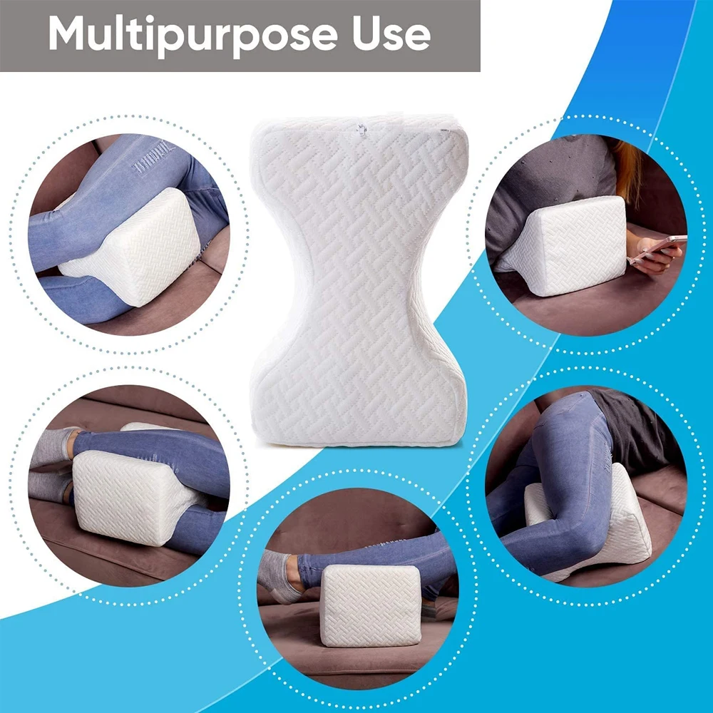 Luna Orthopedic Knee Pillow for Sciatica Relief, Back Pain, Leg Pain, Pregnancy, Hip and Joint Pain | Memory Foam Wedge