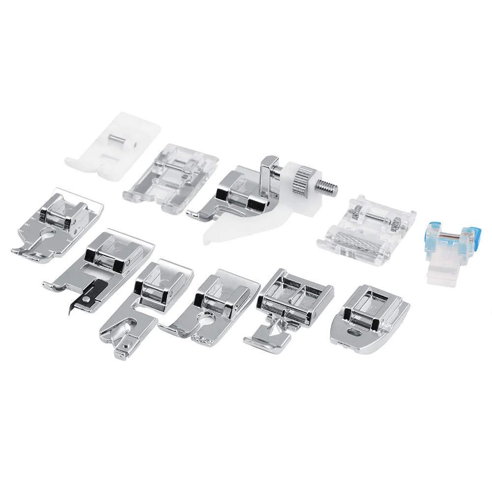 11pcs/set Household Sewing Machine Parts Quilting Zipper Walking Foot Presser Feet Kit