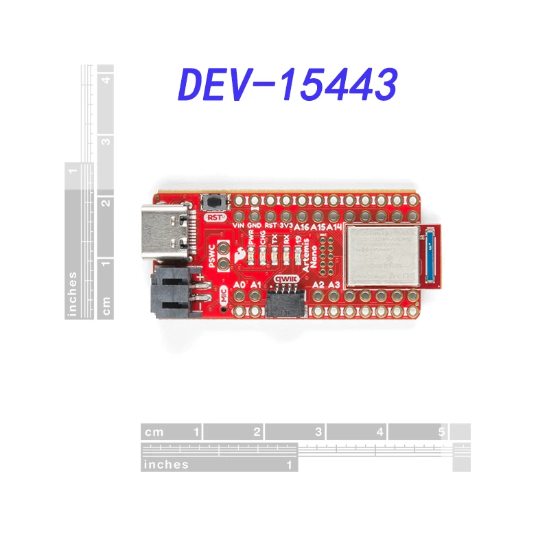 

DEV-15443 Apollo3 трансивер; Bluetooth®5 2,4 GHz оценочная плата