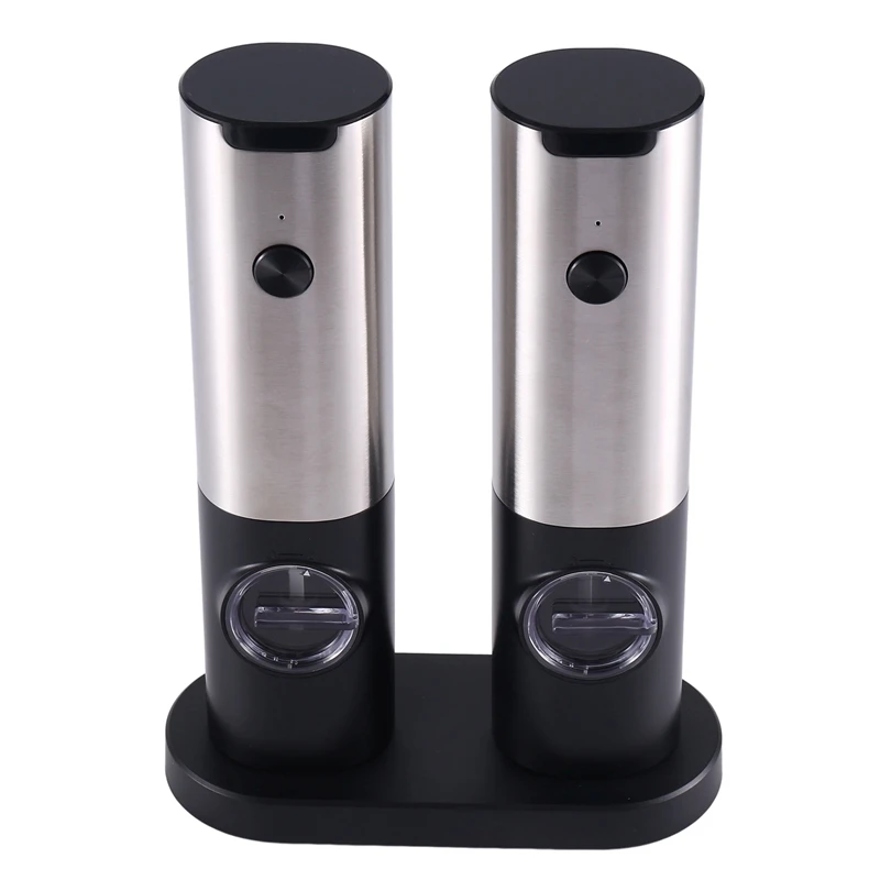 

Electric Salt And Pepper Grinder Set With USB Rechargeable, Adjustable Coarseness Electronic Spice Pepper Mill Shakers