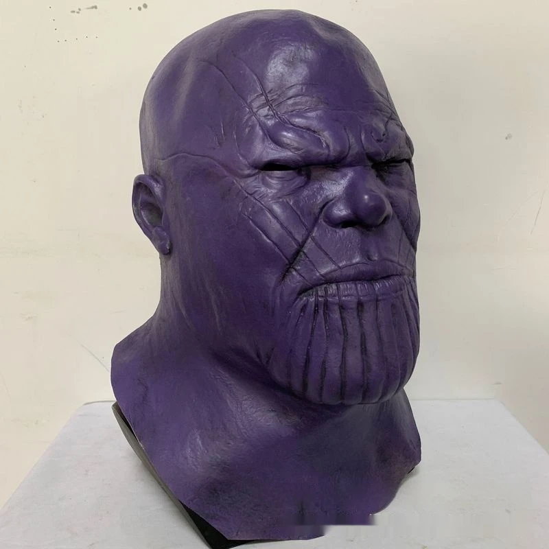 

Superhero Luxury Thanos Mask Helmet Cosplay The Avengers Latex Mask Costume Masquerade Ball Animation Stage Performance Props