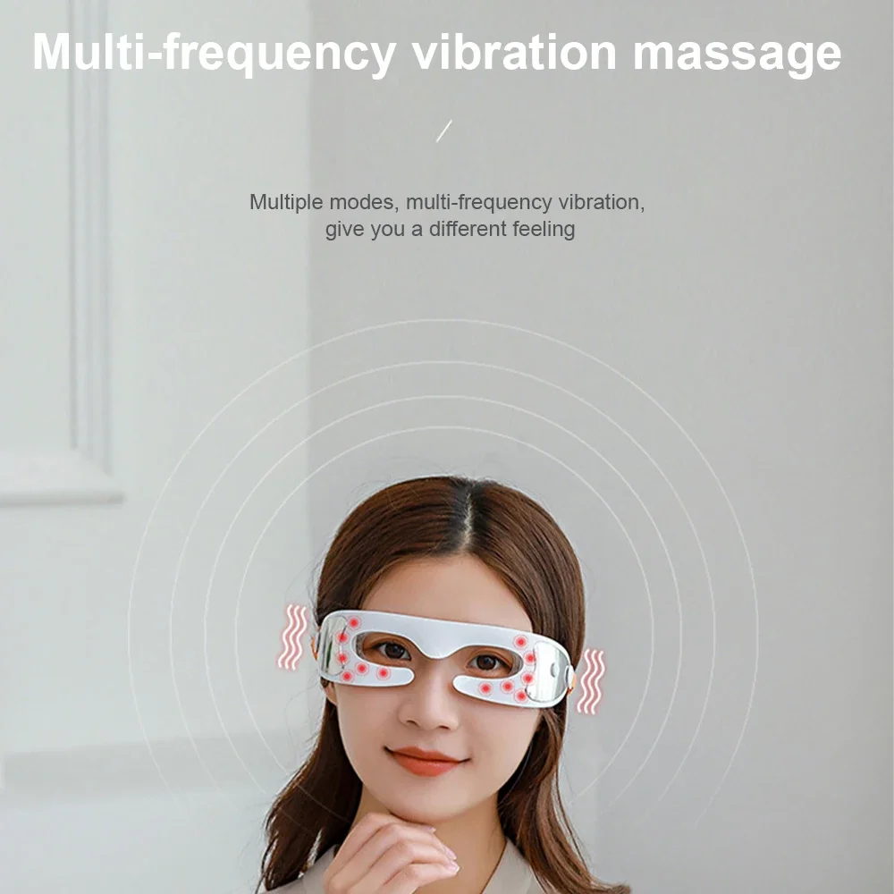 Ionic Vibrating Relief Eye Bag Wrinkle Removal Electric Massager Led Eye Beauty Mask