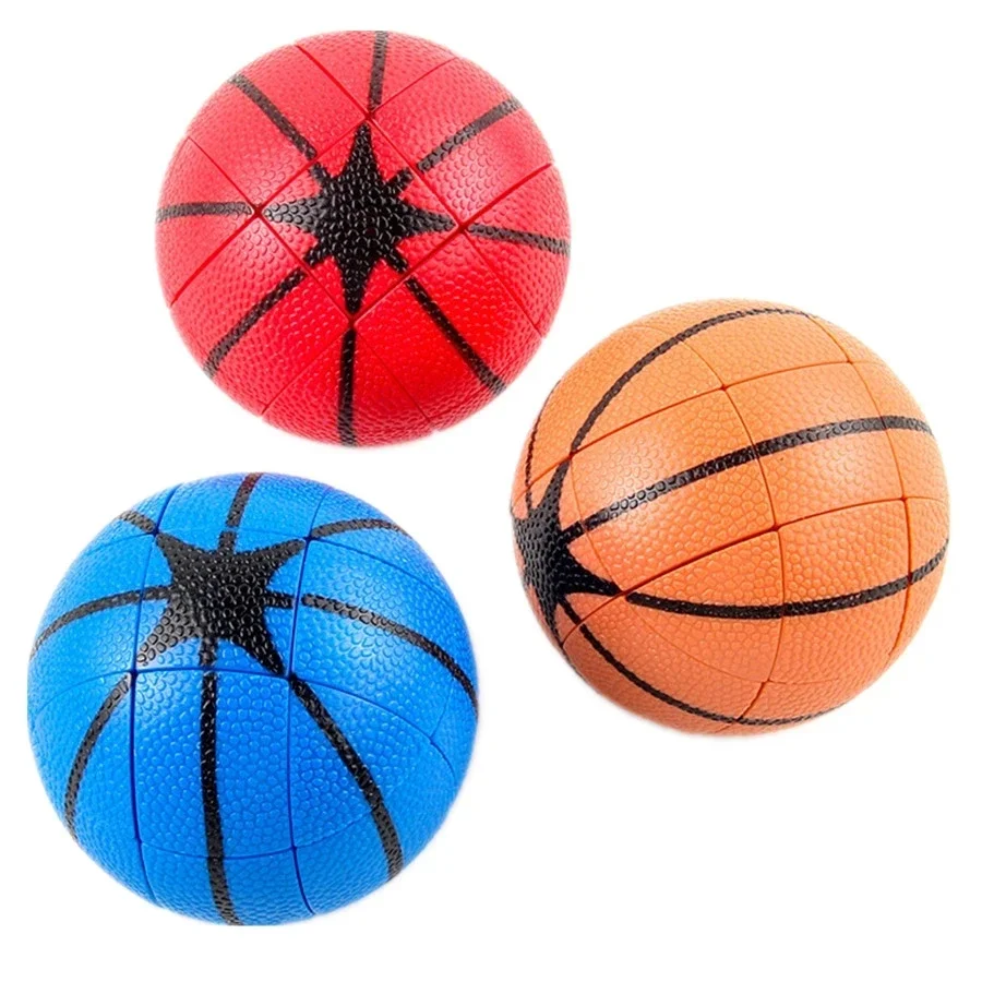 

FanXin Fun Puzzle 3x3 Magic Cube Basketball Plastic Personalized Twist Puzzle Magico Cubo Toys Birthday Christmas Gift For Kids
