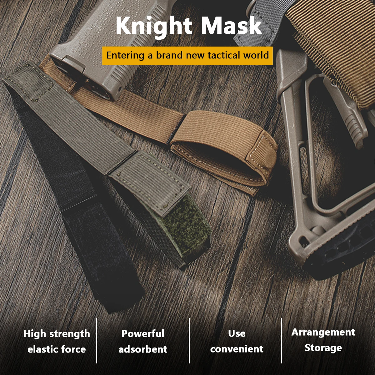 Magnetic Tactical Rifle Sling Retention Band with Strong Magnets