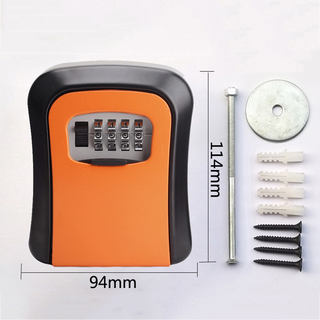 Lock Box Wall Mounted key Holder Organizer 4 Digit Combination Password Code Lock Home Security Key Safe Box caja fuerte
