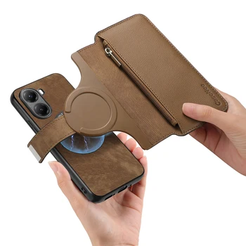 Luxury 2 in 1 Detachable Magnetic Zipper Cards Solt Wallet Leather Case For Xiaomi POCO F7 X7 Pro X5 X6 5G F6 F5 X6Pro Bag Cover 1