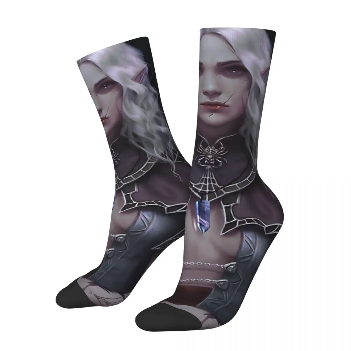 Happy Funny Bg3 Calzini Da Uomo Vintage Harajuku Baldurs Gate 3 Hip Hop Novità Seamless Crew Crazy Sock Gift Stampato