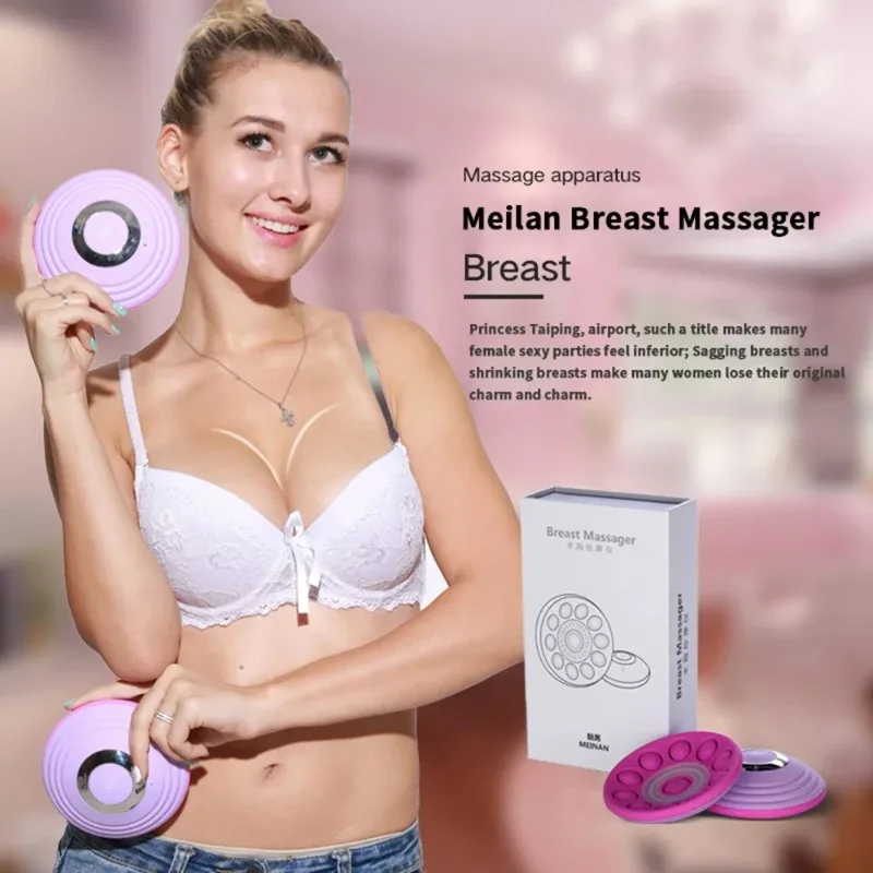 Electric Breast Massager Vibration Massage Breast Massager Women's Wireless Remote Control Breast Beauty Device