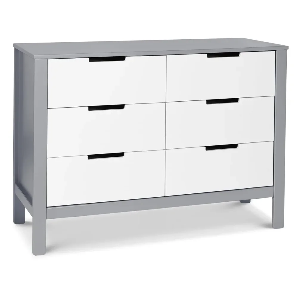 

6 Drawers Gray White, This Dressing Table Can Accommodate All Cute Baby Clothes, Blankets, Etc