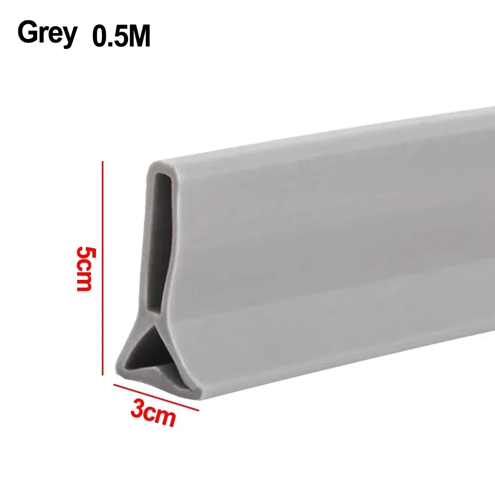Stopper Water Barrier 5cm Height Accessories Bathroom Kitchens Silicone Transparent/Grey/black/white plug stopper