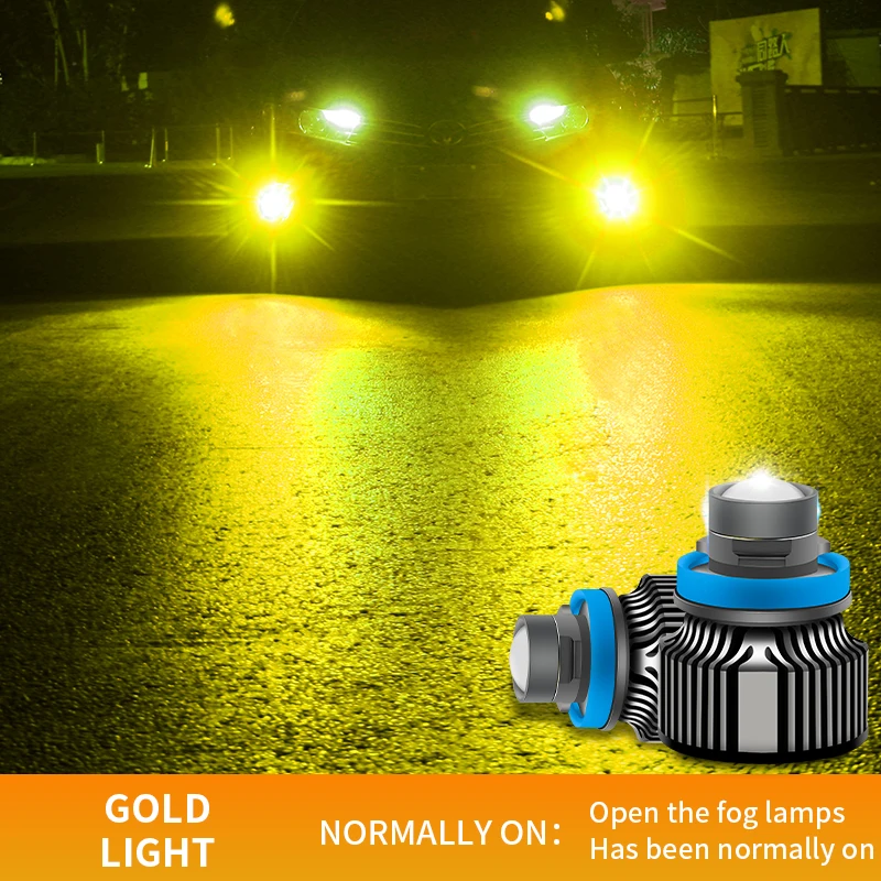 2ks auto žárovky citron zelená žlutý bělouš LED mlha lehký světlomet H7 H8 H9 H11 9005 9006 během dne běžecký lampa pro auto příslušenství