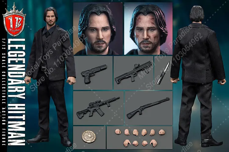 Kingdom 1/12 John Wick KD-9001 Legendary Hitman 6 inch