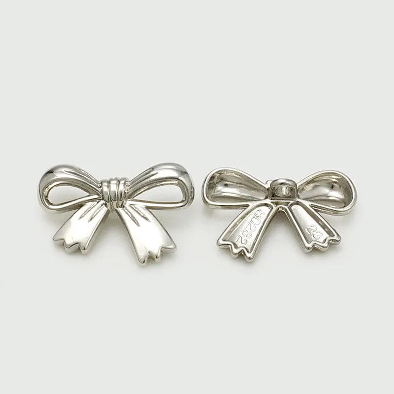 10pcs 20mm 23mm 28mm Gold Silver Metal Hollow Bow Buttons Special Button Wholesale 4