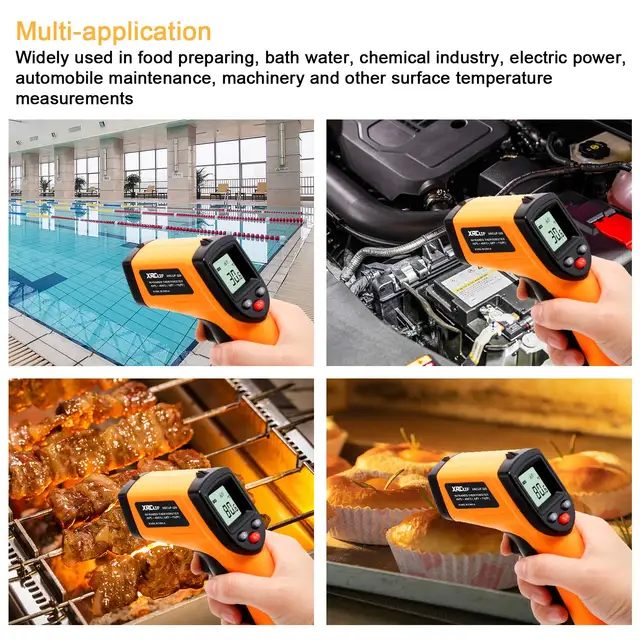 Cheers.US GM320S Infrared Thermometer 1080 Non-Contact Digital Temperature  Gun for Cooking, Reptiles, Pizza Oven