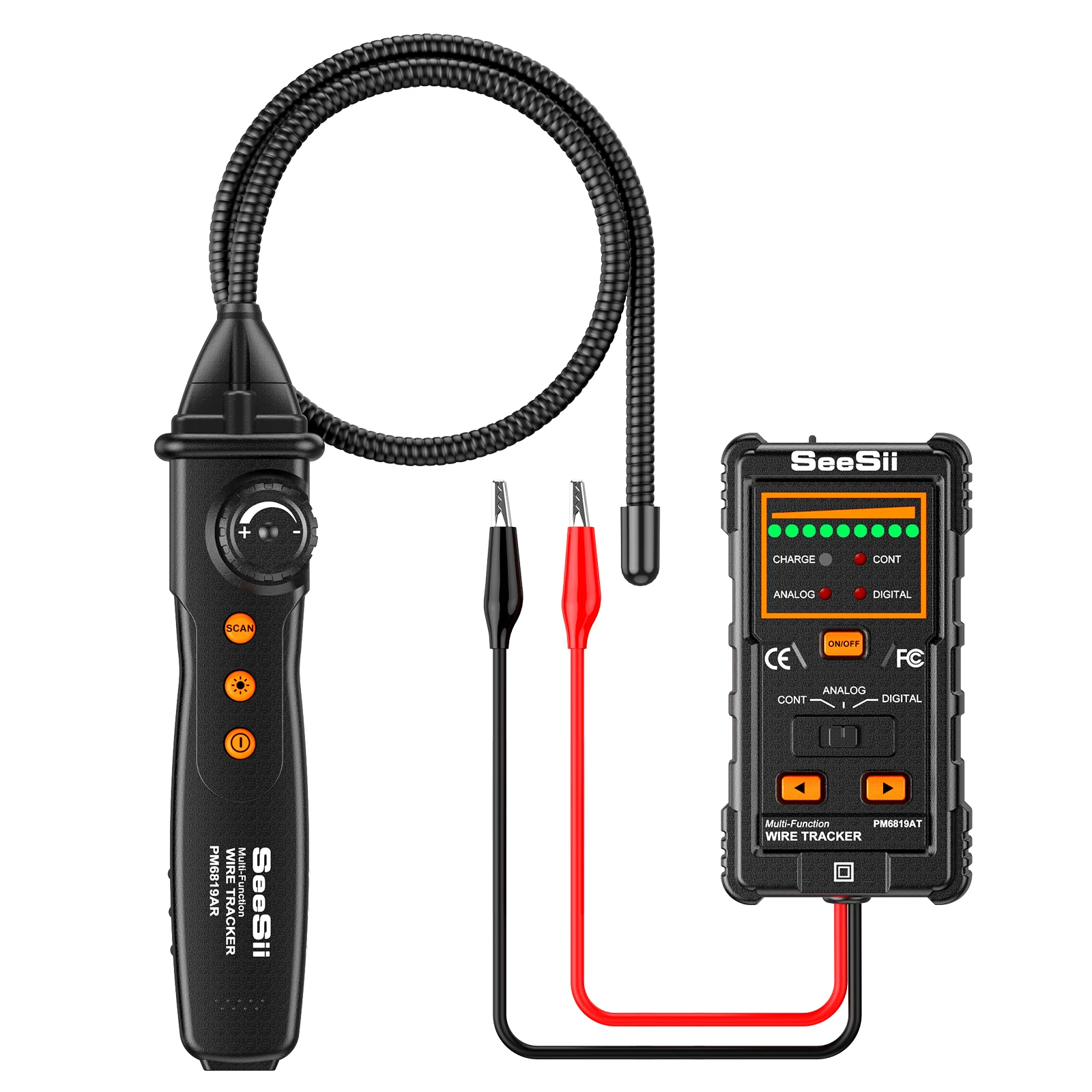 Underground Cable Locator Seesii Wire Tracer Detector with Earphone Test for Network Cable Telephone Line