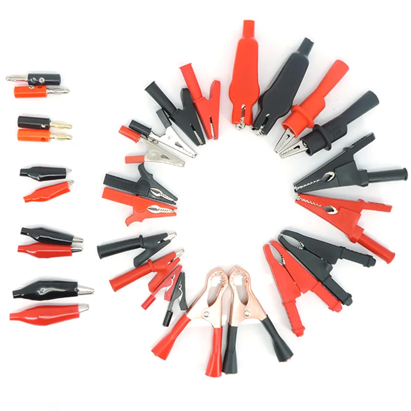 DIY Electric Alligator Crocodile Clip Battery Test Clamp Lead Cable Probe Connector 4mm Banana Plug alligator clips alligator clip adapter