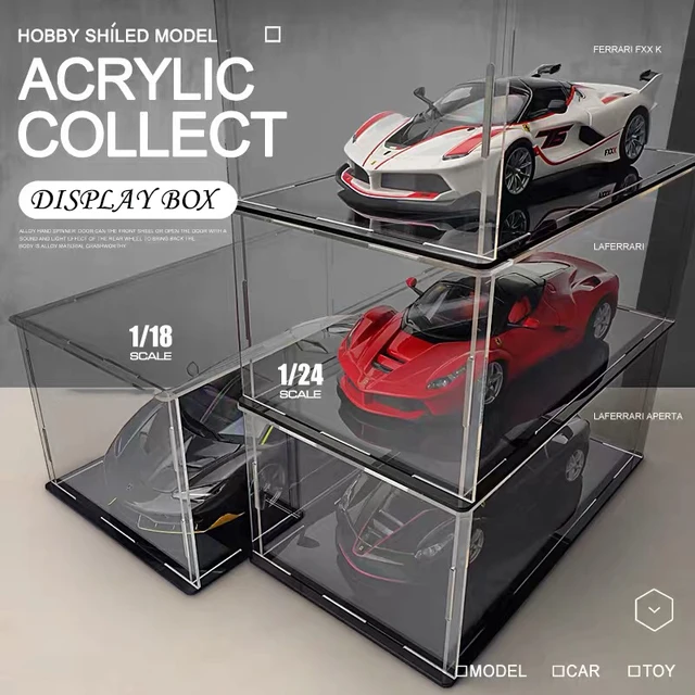 BBR 1/18 カーモデル用 高級アクリルケース と ブラックレザー