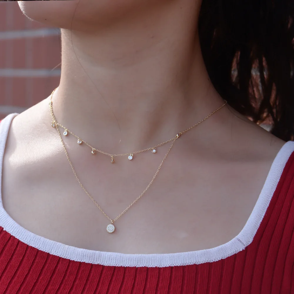 

Multi-Layer Zircon Pendant Necklaces Women Trendy Fashion 2022 Clavicle Necklace Jewelry