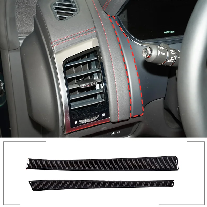 

For 2013-2022 Jaguar F-TYPE soft carbon fiber car dashboard decoration sticker car interior protection accessories 2PCS