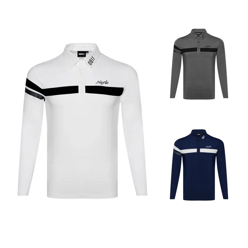 

Autumn New Golf Clothing Men's Long-Sleeved Sports Comfortable Casual High-Quality Polo Shirt Fashion Wear-Resistant Top