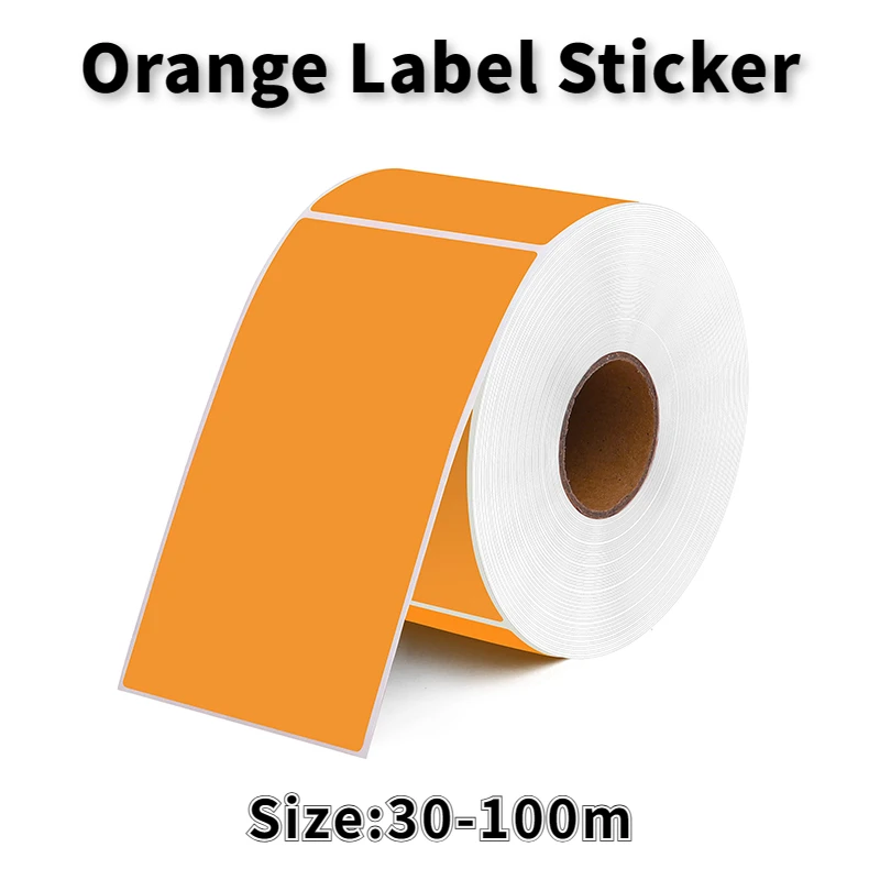 

Orange Thermal Paper Barcode Shipping Address Labels Compatible with Zebra & Rollo Label Printer,Premium Adhesive & Perforated