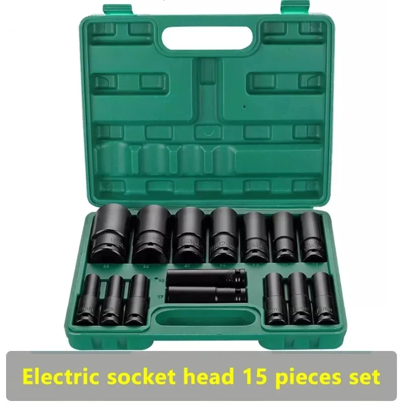 مجموعة مفاتيح كهربائية خضراء، تتضمن 10/15/20 مقبسً...