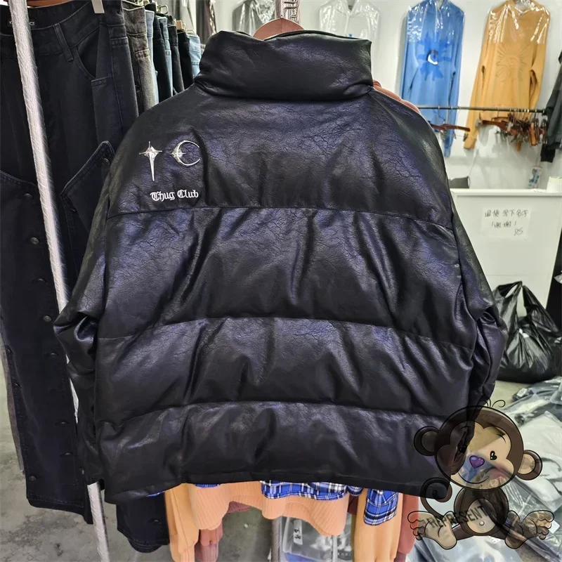 Winter New THUG CLUB Leather Jacket Thickened Cotton Jacket 2