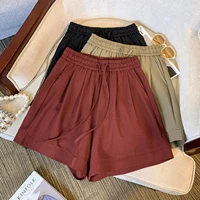 Plus Size Shorts For Women Summer 2025 New Arrival High Elastic Waist Loose Shorts Women Casual Drawstring Women's Short Pants - Image 3